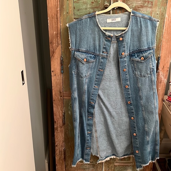 Zara Jackets & Coats Zara Denim Vest Poshmark